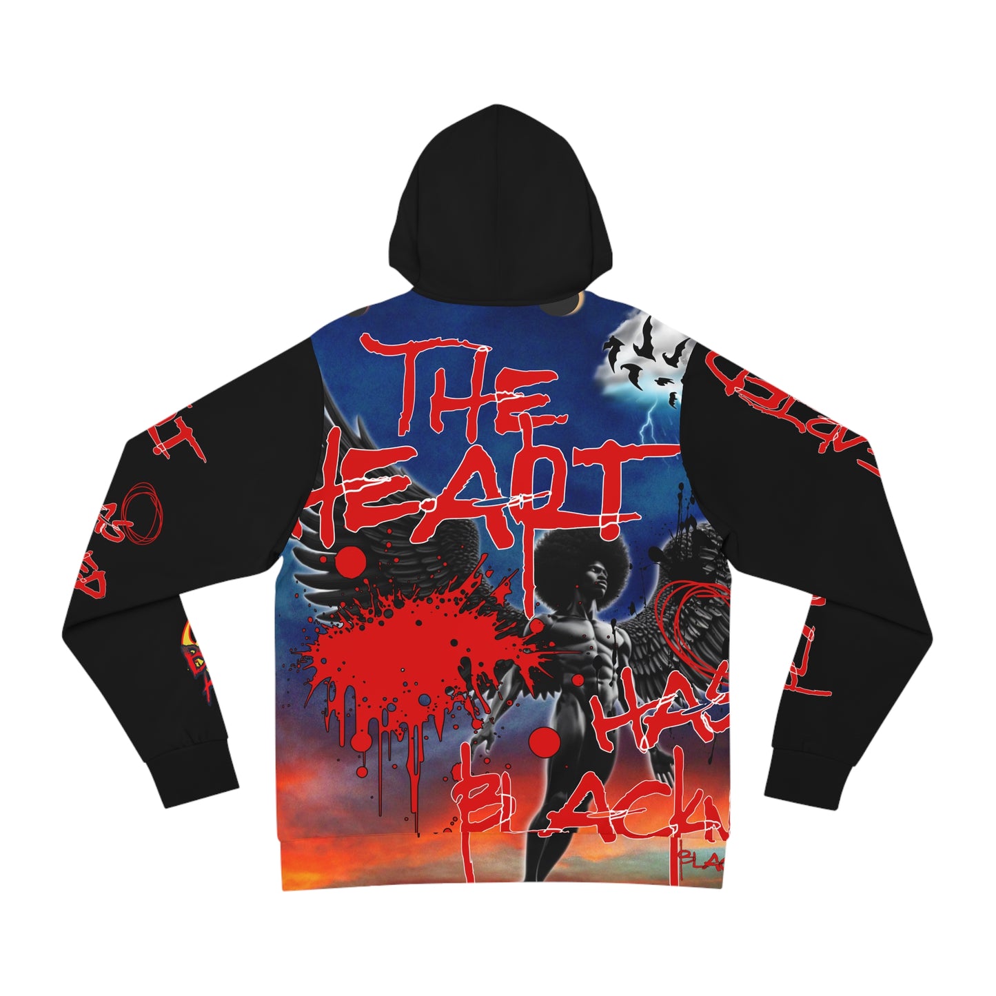 BLK HRT'ED Fashion Hoodie (AOP)