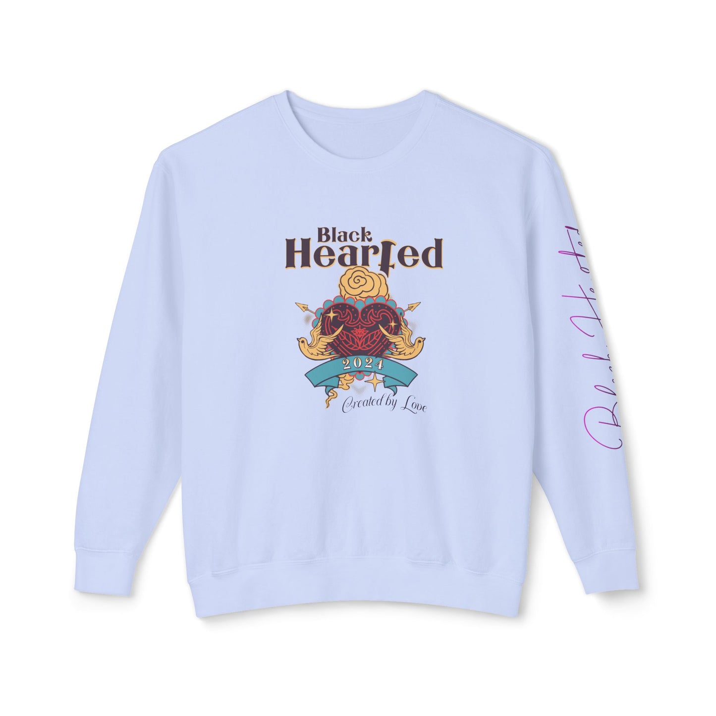 BLK HRTED Lightweight Crewneck Sweatshirt