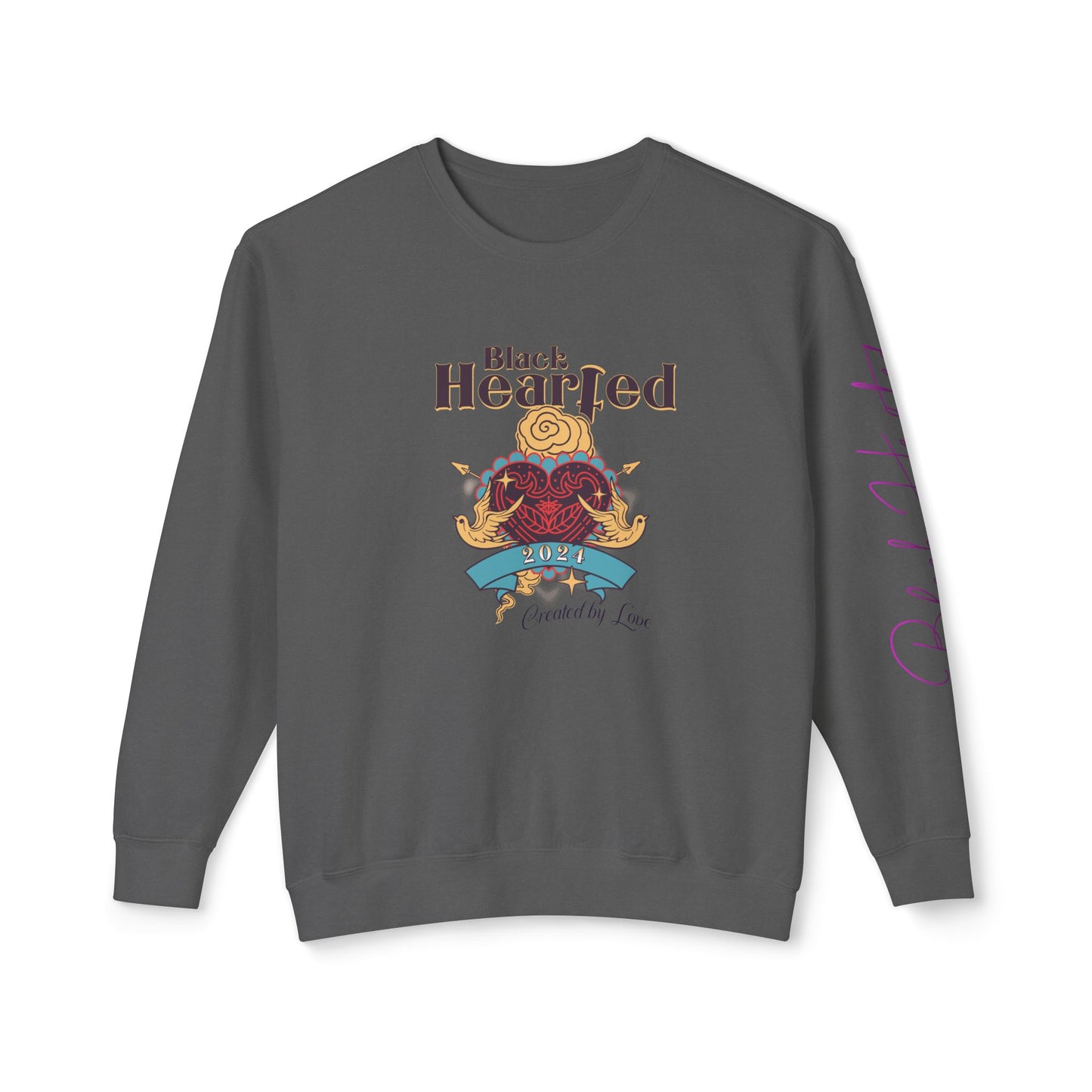 BLK HRTED Lightweight Crewneck Sweatshirt