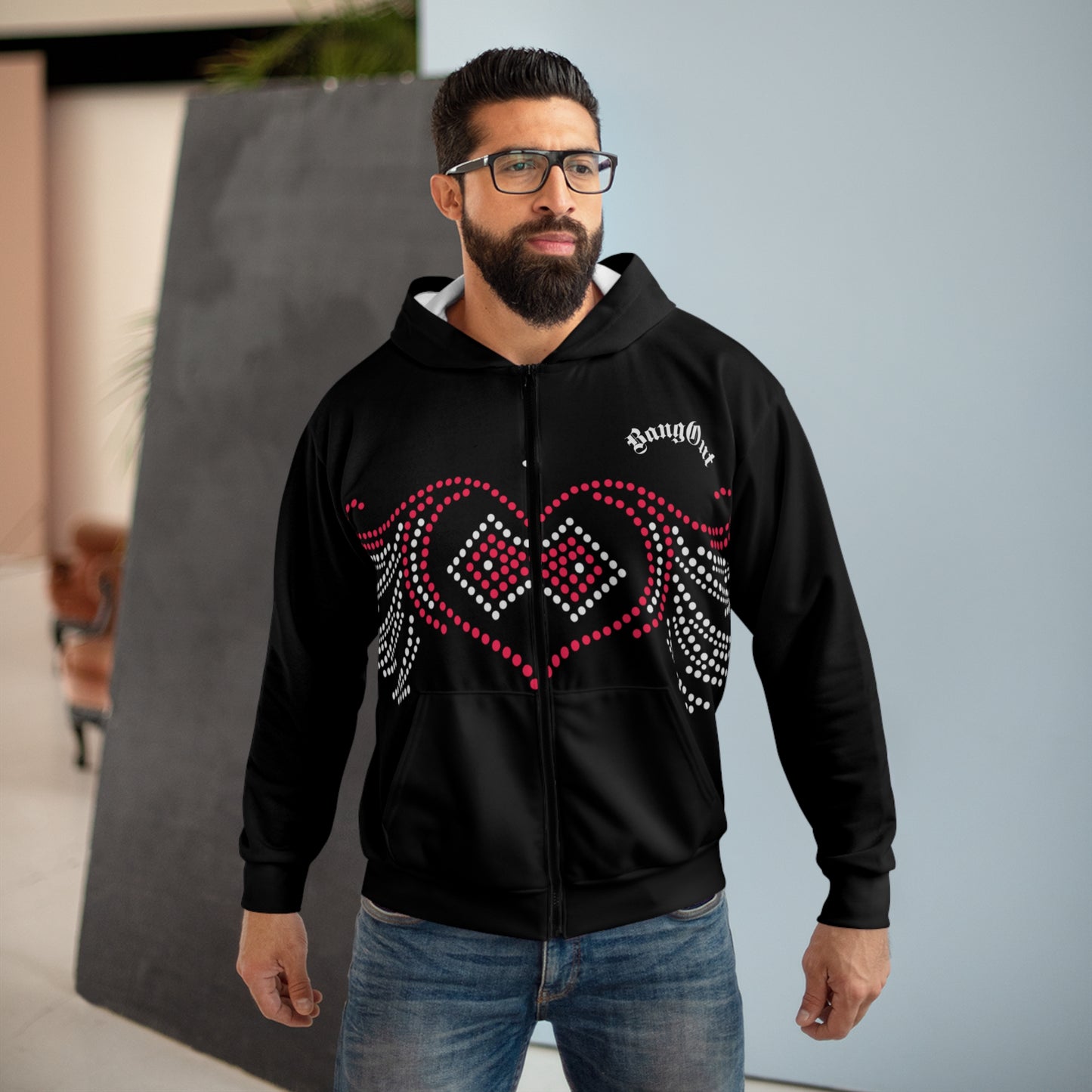 Faith Zip Hoodie (AOP)