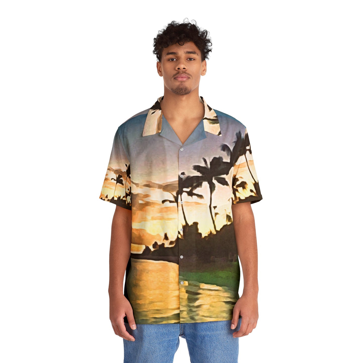 Calm Set Men's Hawaiian Shirt (AOP)