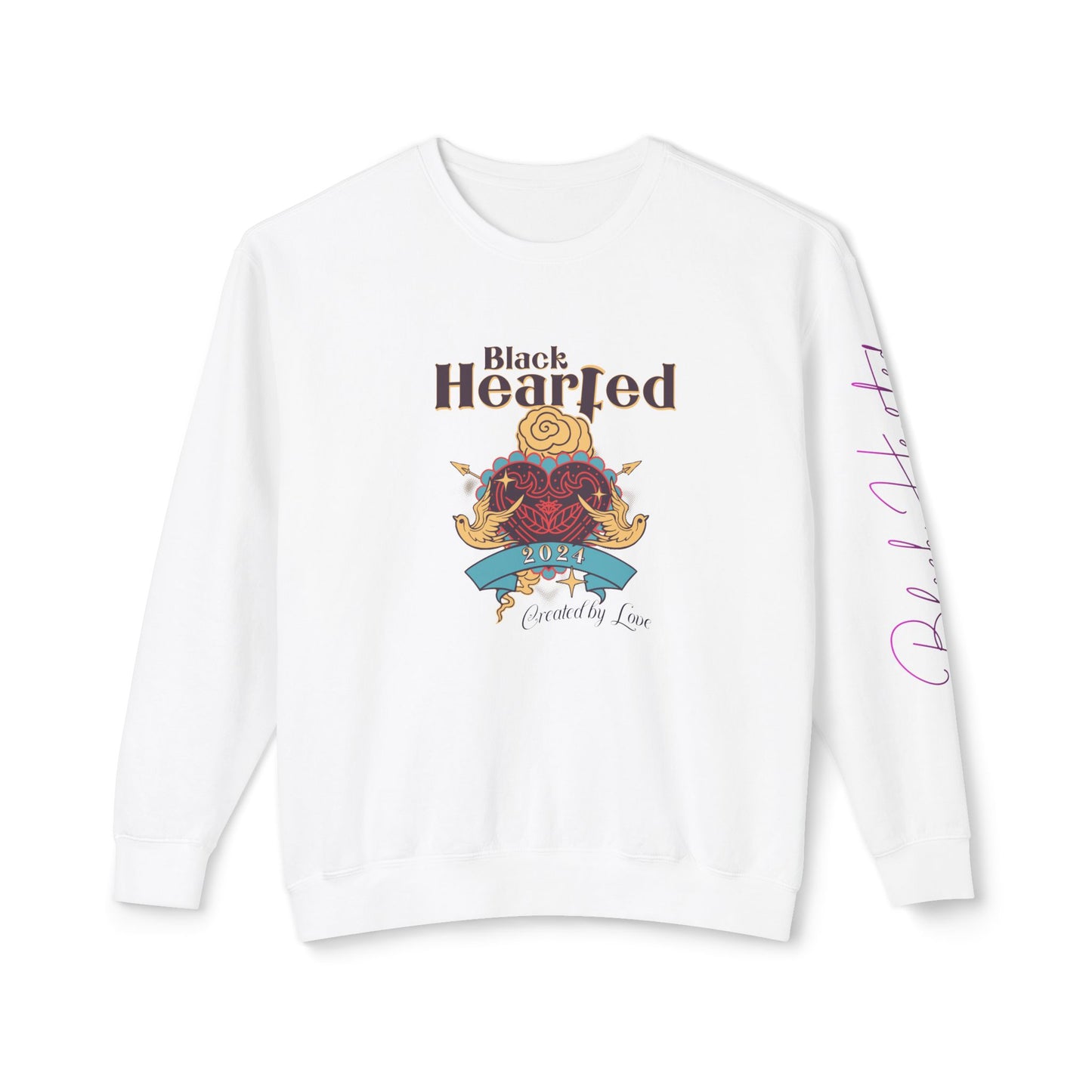 BLK HRTED Lightweight Crewneck Sweatshirt