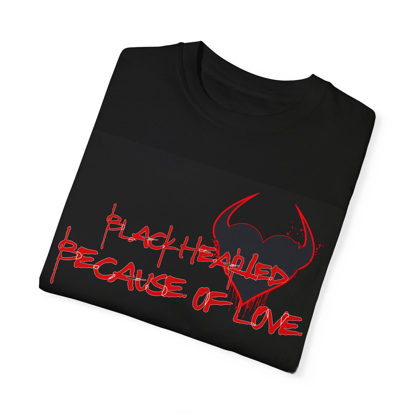 BLK HRT'ED DEVIL HEART Unisex Garment-Dyed T-shirt