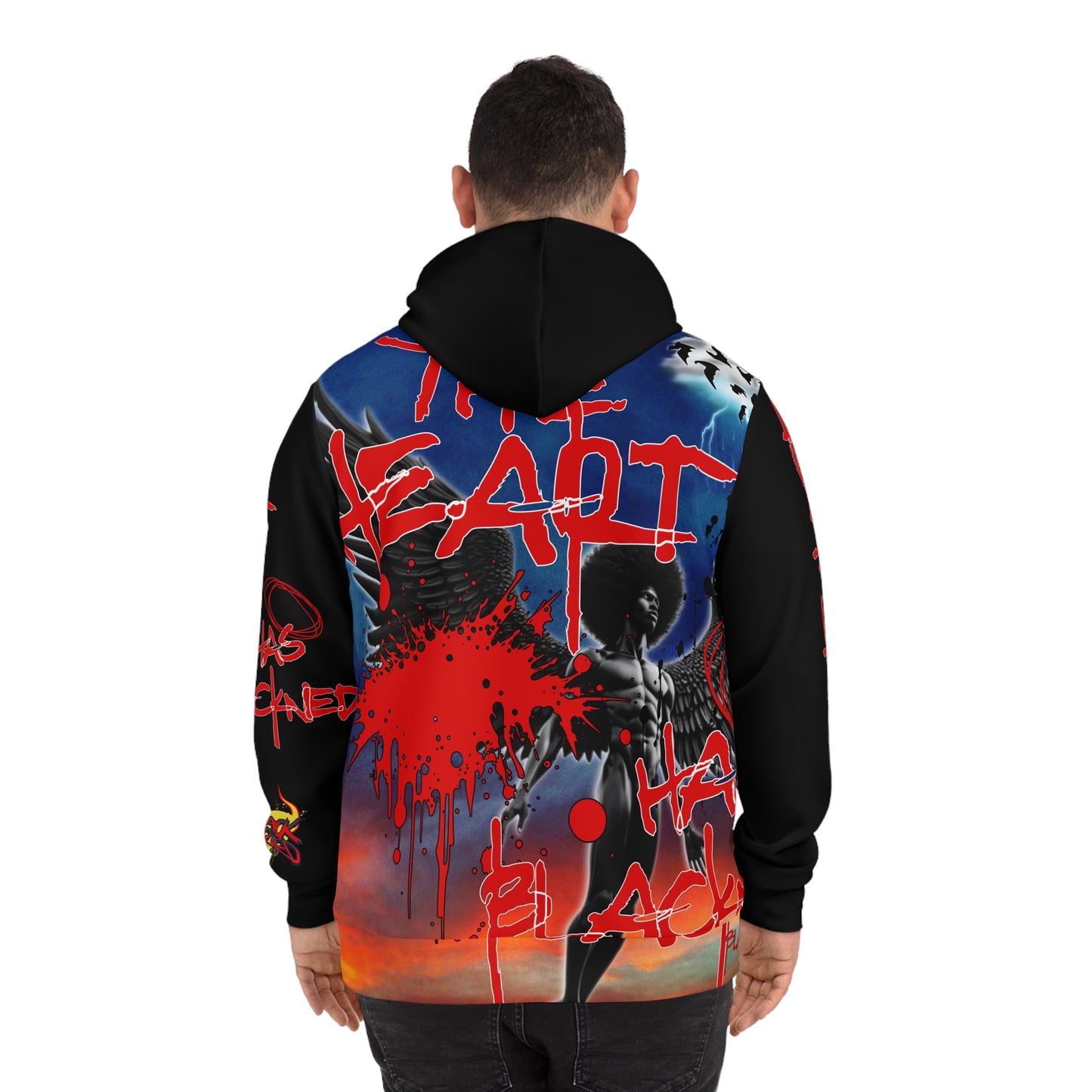 BLK HRT'ED Fashion Hoodie (AOP)
