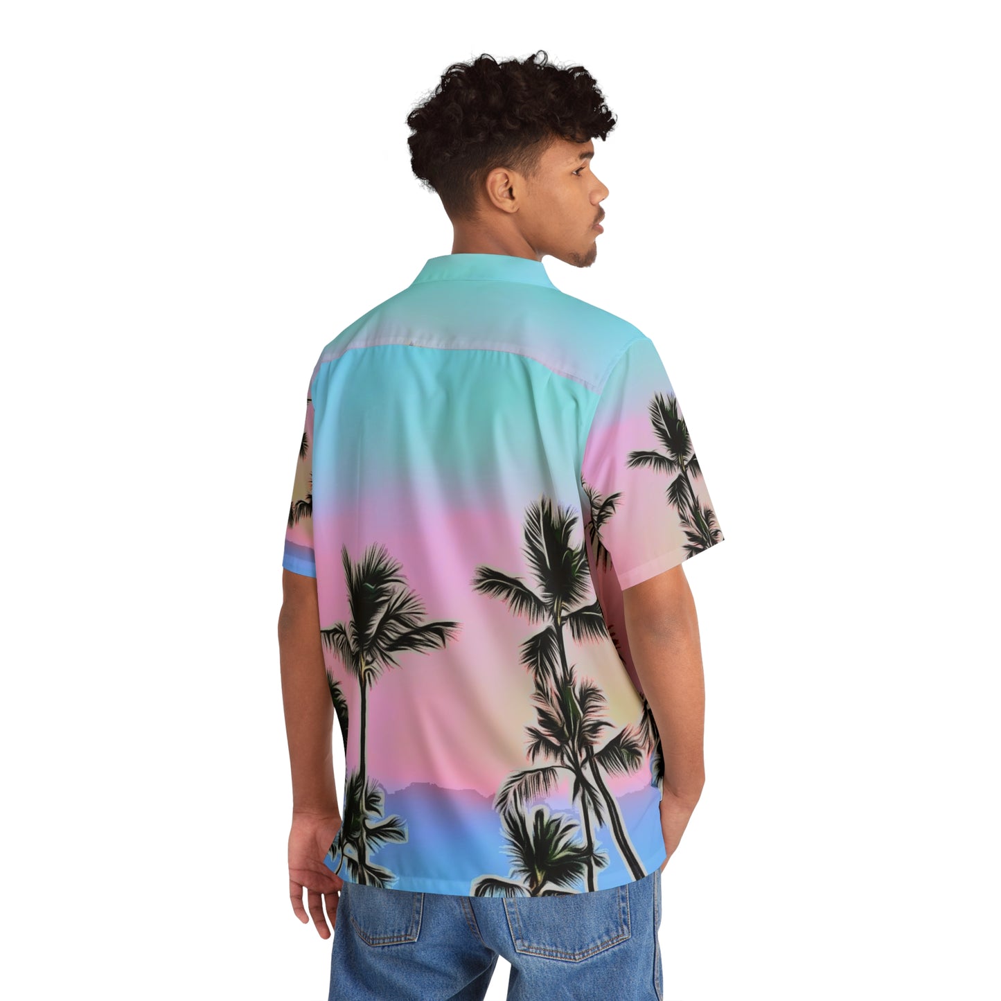 Purple Rise Men's Hawaiian Shirt (AOP)