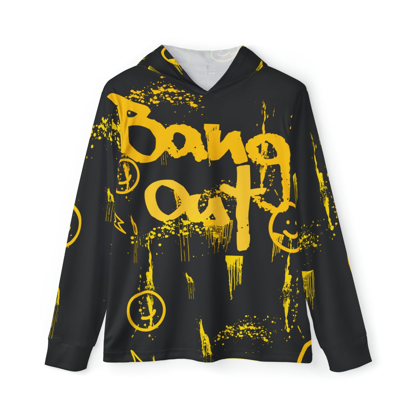 BangOut Yellow Smiley Warmup Hoodie (AOP)