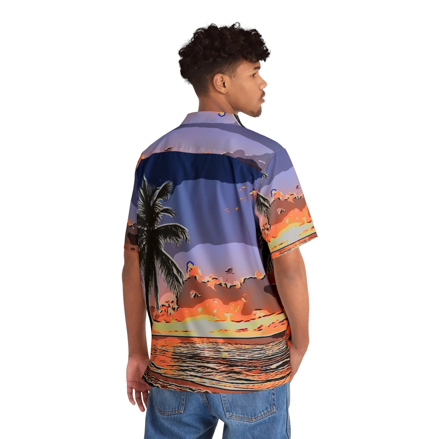 Sun fall Men's Hawaiian Shirt (AOP)