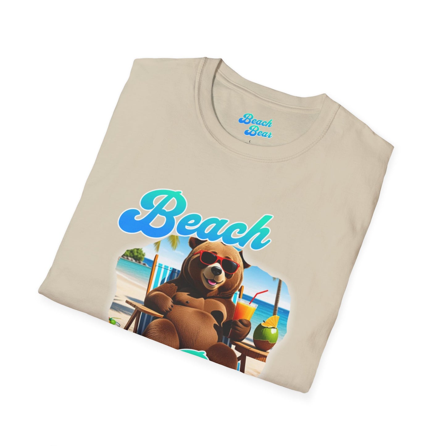 Beach Bear  beach side  Softstyle T-Shirt