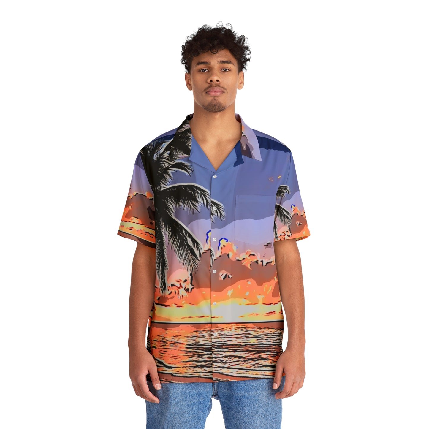 Sun fall Men's Hawaiian Shirt (AOP)