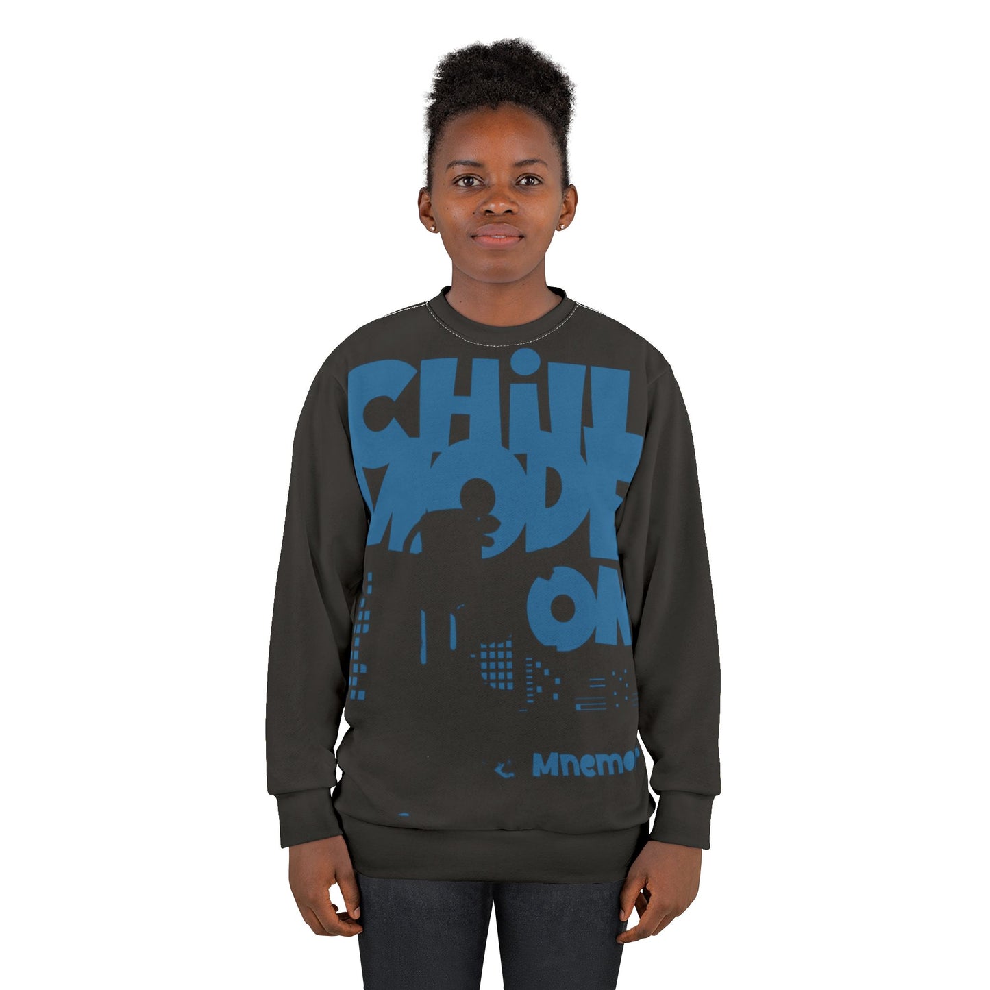 Chill Mode On / B Unisex Sweatshirt (AOP)