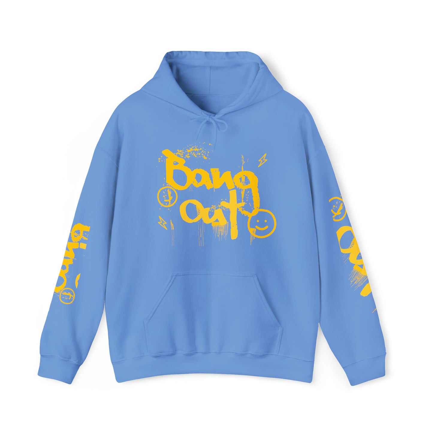 BangOut Smiley Yellow Hooded Sweatshirt