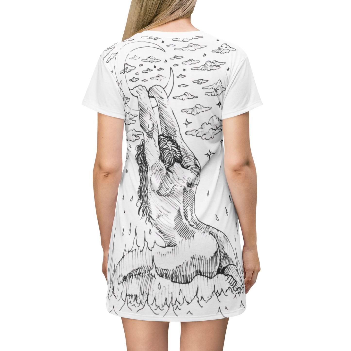 Holding On T-Shirt Dress (AOP)