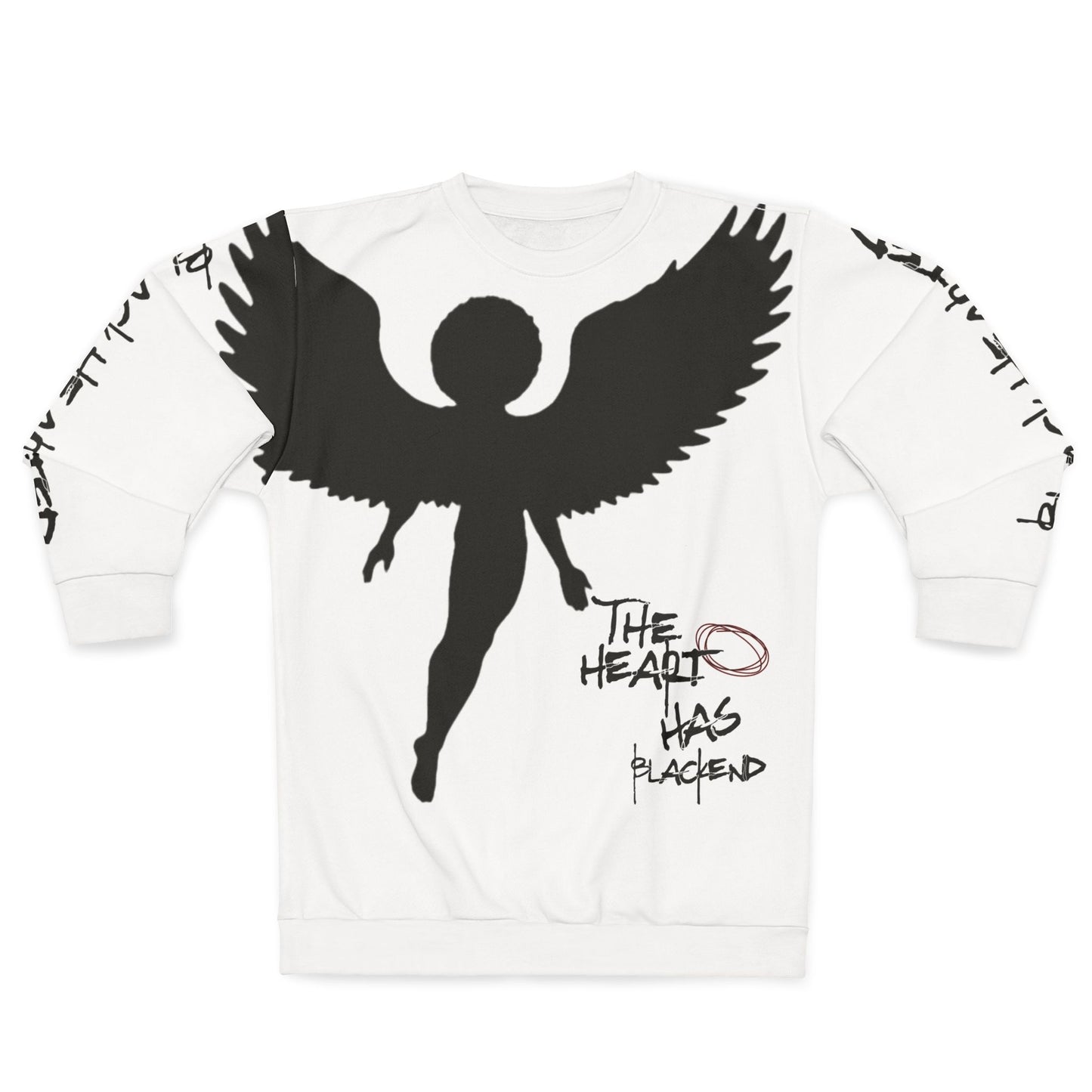 BLK HRTED LOGO Unisex Sweatshirt (AOP)
