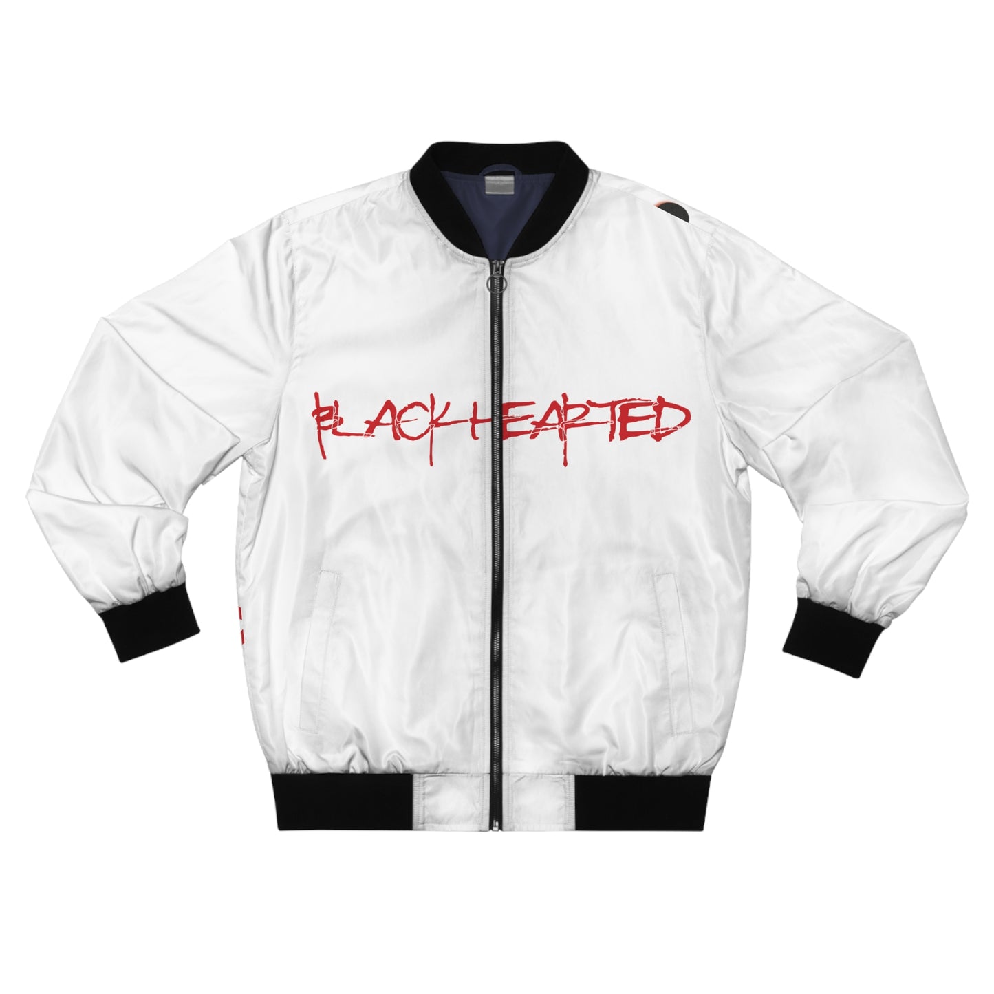 BLK HRT'ED ANGEL / W Men's Bomber Jacket (AOP)