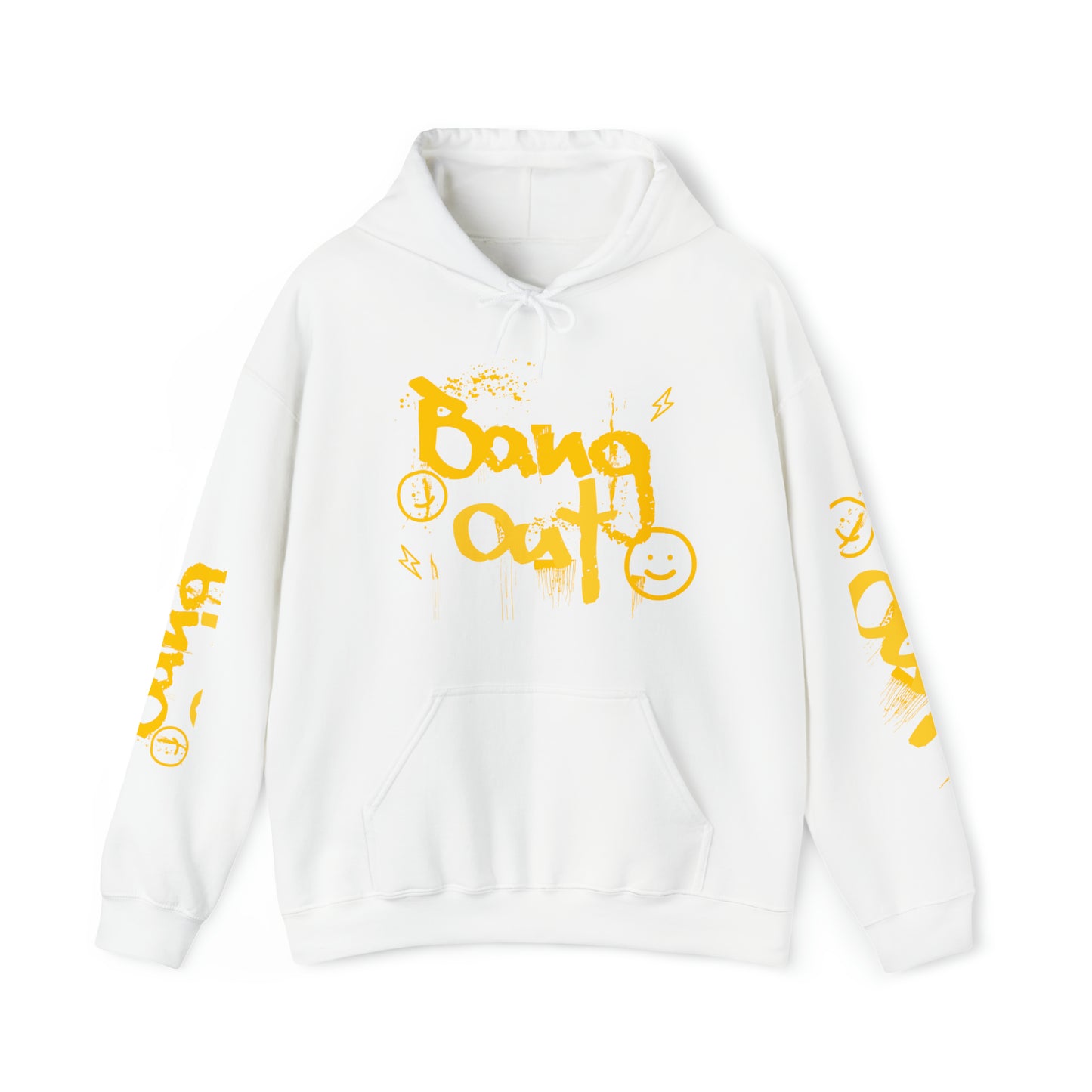 BangOut Smiley Yellow Hooded Sweatshirt