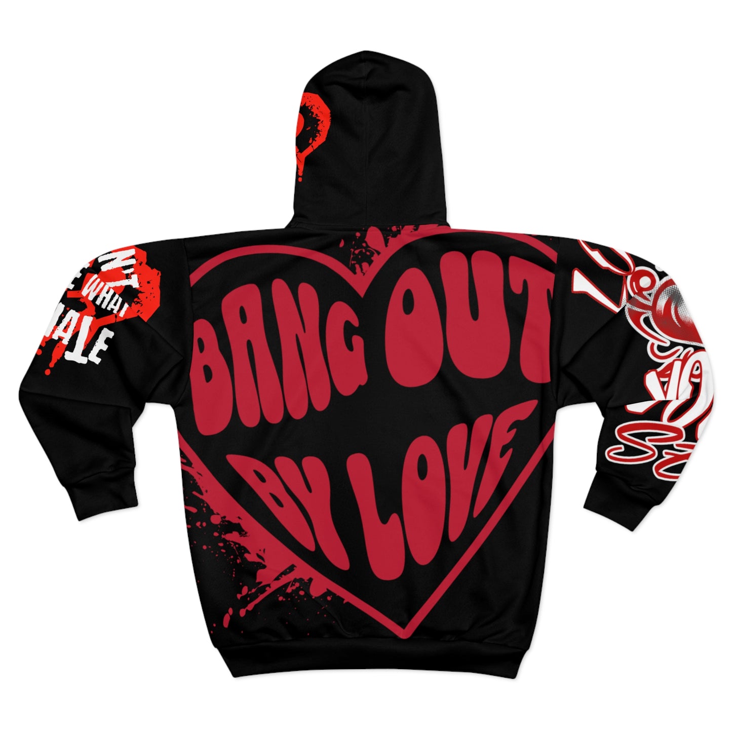 Big Hearted Unisex Zip Hoodie (AOP)