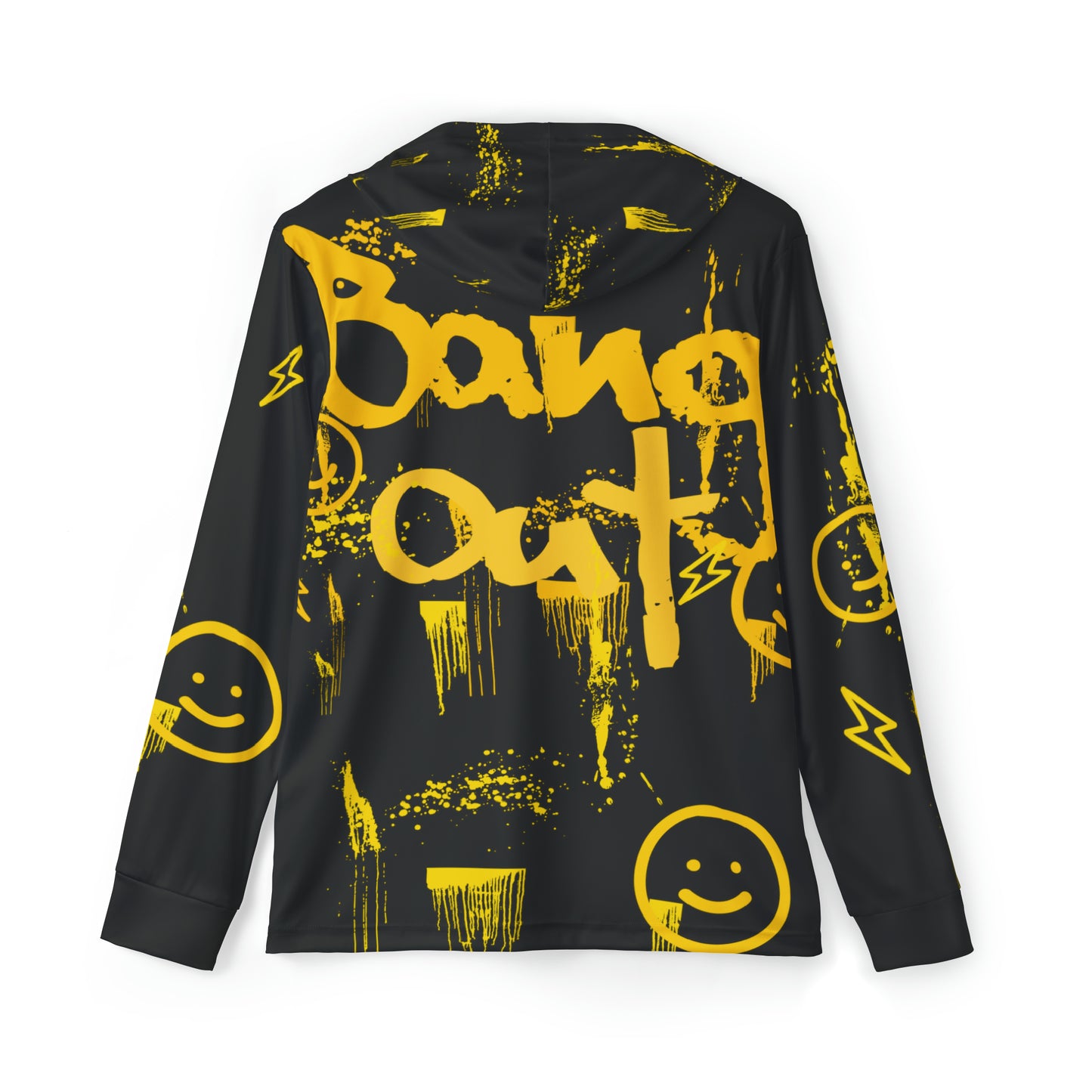 BangOut Yellow Smiley Warmup Hoodie (AOP)