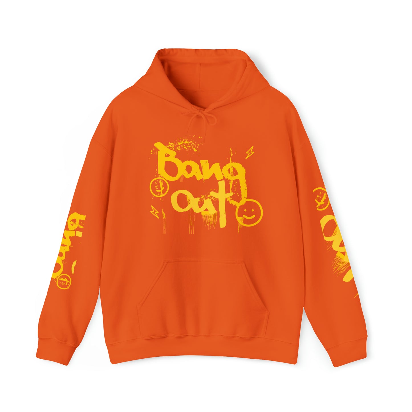 BangOut Smiley Yellow Hooded Sweatshirt