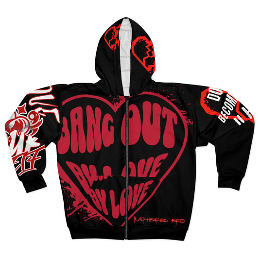 Big Hearted Unisex Zip Hoodie (AOP)