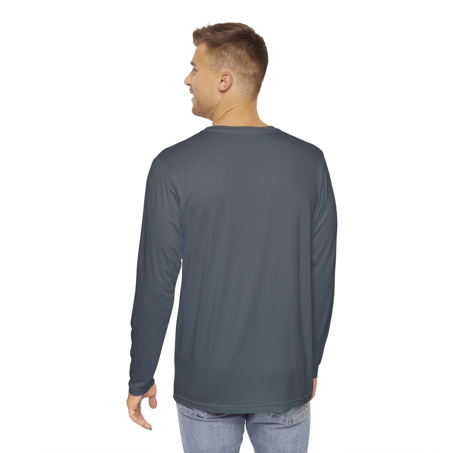 BLK HRT'ED Men's Long Sleeve Shirt (AOP)