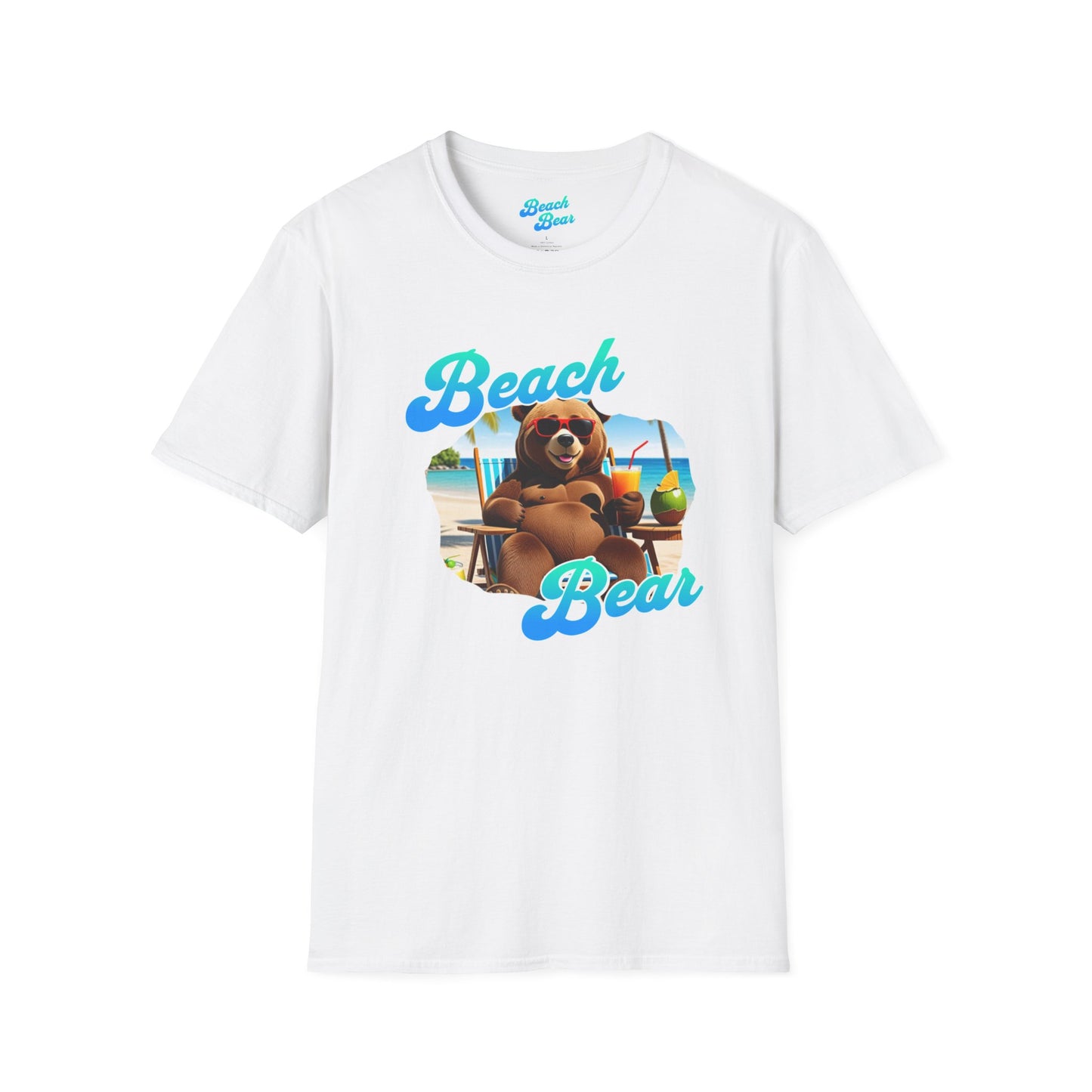 Beach Bear  beach side  Softstyle T-Shirt