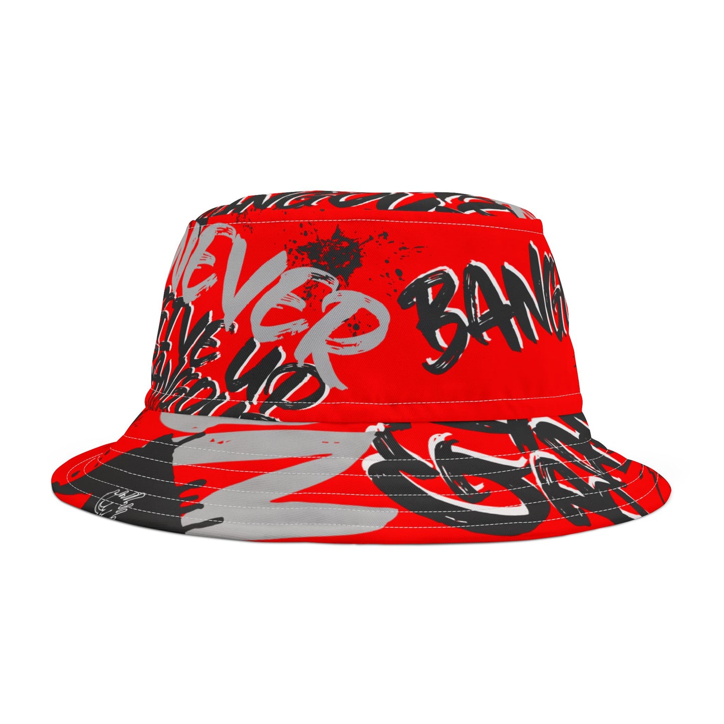 Never give up Bucket Hat (AOP)