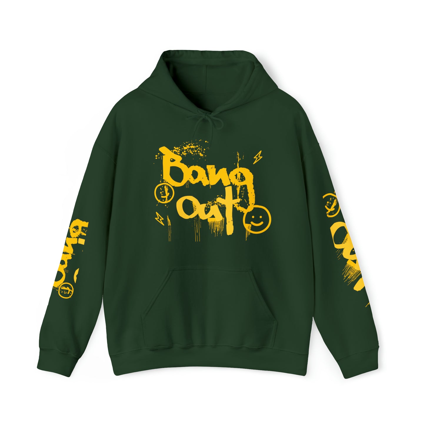 BangOut Smiley Yellow Hooded Sweatshirt