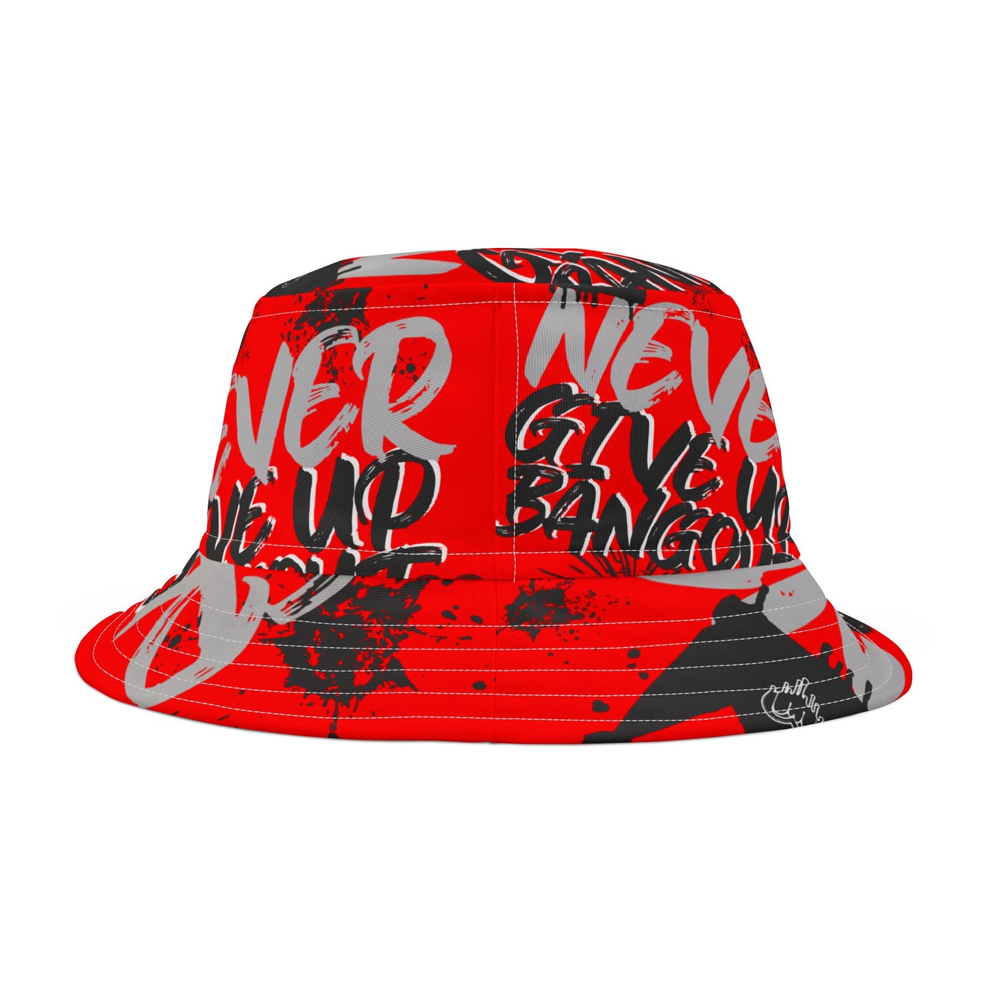 Never give up Bucket Hat (AOP)