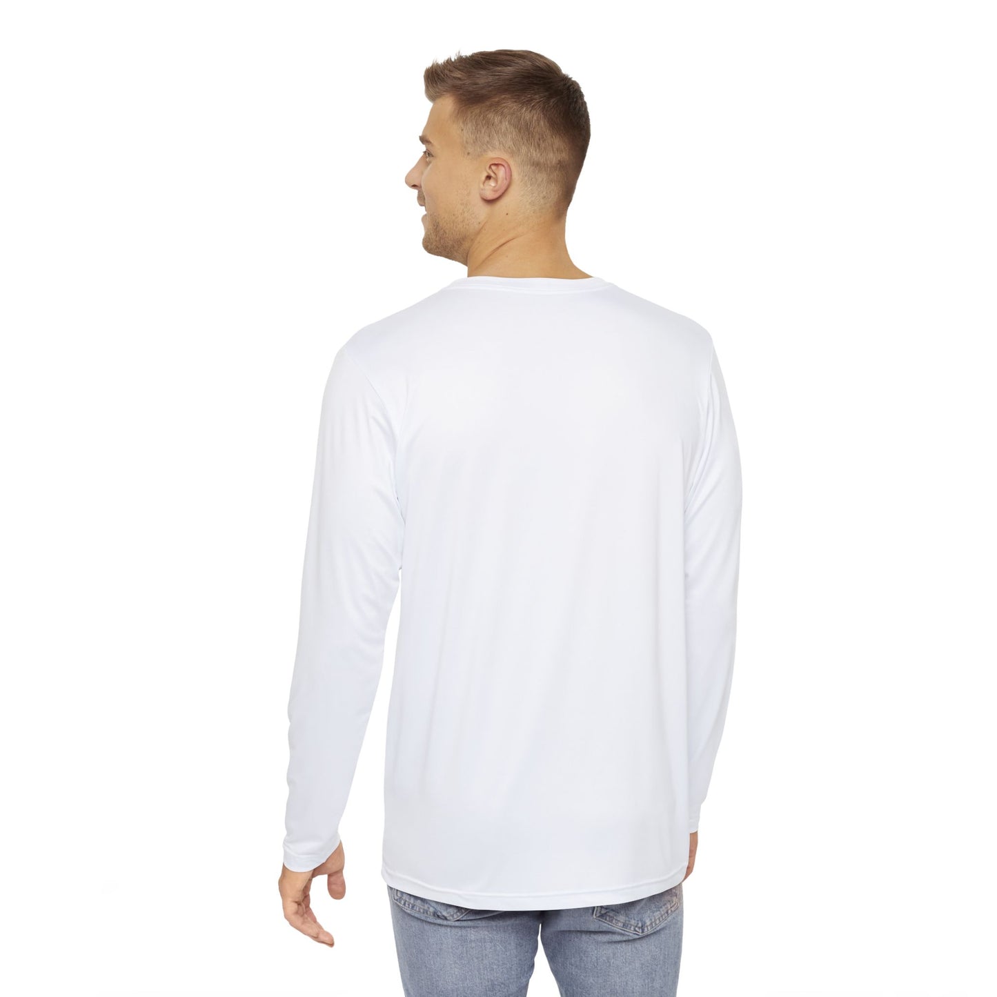 Blk HRT'ED / W Men's Long Sleeve Shirt (AOP)