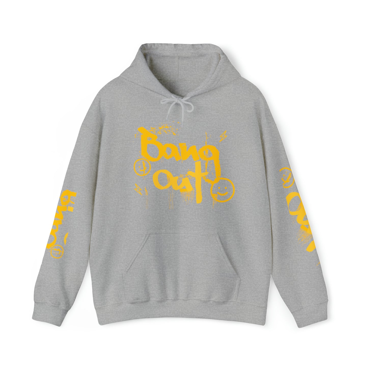 BangOut Smiley Yellow Hooded Sweatshirt