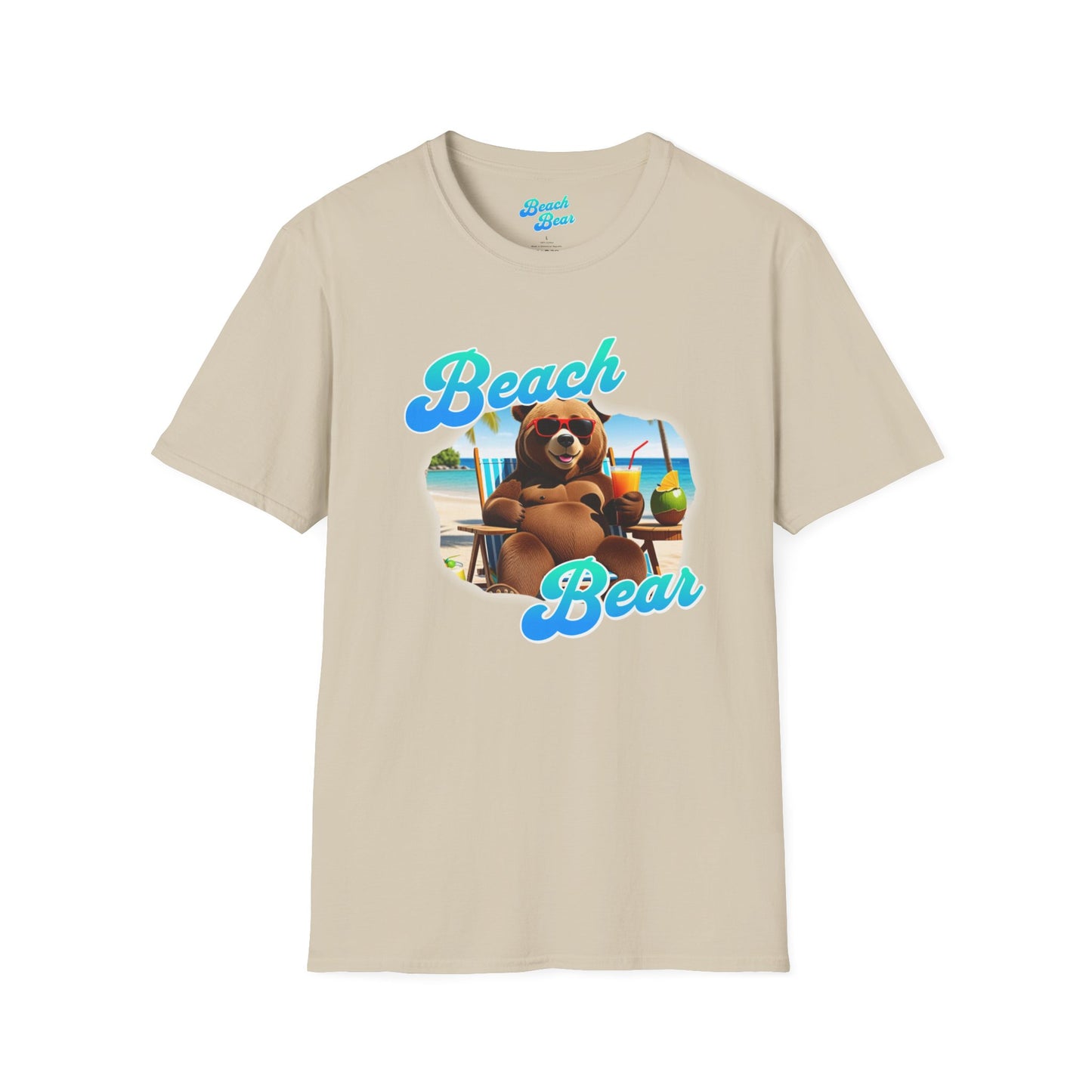 Beach Bear  beach side  Softstyle T-Shirt