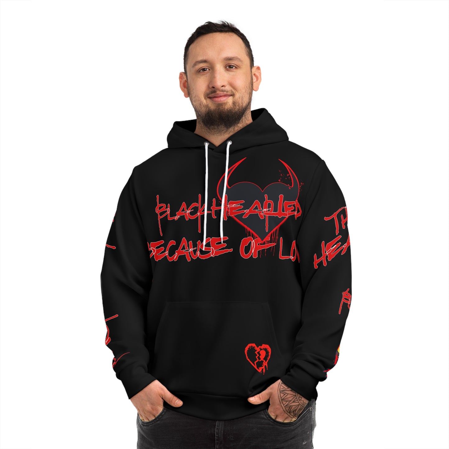 BLK HRT'ED Fashion Hoodie (AOP)